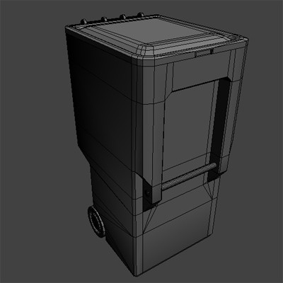 3d model of dumpster modeled polygons - Dumpster for street 01 by HaNky154